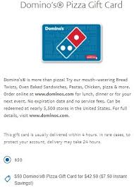 Get 50% off + more at domino's with 68 coupons, promo codes, & deals from giving assistant. Domino S Promotions Purchase 50 Domino S Gift Card For 42 50 Etc
