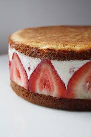 Strawberry Mascarpone Cream Cake Desserts Dessert Recipes Food