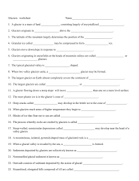 Come find out in this fun and educational video! Glaciers Worksheet