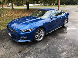 2017 Lightning Blue Ecoboost Premium Mustang With Pony Package 2017 Ford Mustang Mustang Ford Mustang