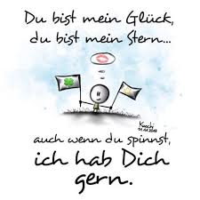 Du Bist Mein Gluck Du Bist Mein Stern Auch Wenn Du Spinnst Ich Hab Dich Gern Fun Sketch Sketch Spruche Witzige Spruche Coole Spruche