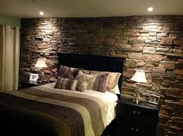 Rock Accent Wall In The Master Bedroom Master Bedroom Wall Decor Accent Walls In Living Room Wall Decor Bedroom