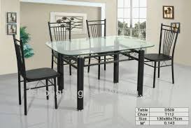 They are also easy to clean. Glass Dining Set China Metal Dining Set Metal Glass Dining Set Buy Glass Dining Set And Pvc Chair China Metal Dining Set Wrought Iron Table Product On Alibaba Com
