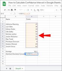 How To Calculate Confidence Interval In Google Sheets
