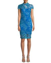 Twfsy Tadashi Shoji Lace Applique Cap Sleeve Cocktail Dress Dresses Designer Cocktail Dress Tadashi Shoji Dresses