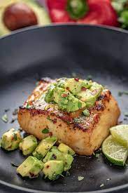 Quick And Easy Sea Bass With Avocado Salsa Recipe Fish Recipes Healthy Fish Dinner Recipes Best Fish Recipes