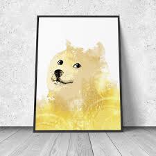 Doge Meme Poster Watercolor Illustration Giclee Art By Geekrandoms 14 95 Watercolor Illustration Giclee Art Print Giclee Art