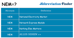Es könnte nicht stärker von herzen kommen. Was Bedeutet Nem Nem Definitionen Abkurzung Finder