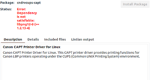 The first print output time is about 9.3 seconds or less while using the cartridge 703. Drivers Error Installing Canon Lbp 2900 On Ubuntu 18 04 Ask Ubuntu