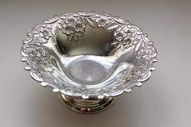 Watch live to see what is in a weighted silver candy dish. Vintage Japan Silver Plated Bonbon Plate Candy Dish W Ornate Floral Pattern