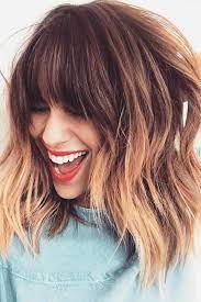 Front fringes with inverted hair style. 149 Medium Length Hairstyles Ideal For Thick Hair Lovehairstyles Com