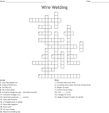Check spelling or type a new query. Wire Welding Crossword Wordmint
