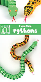 Paper Chain Snake Snake Crafts Paper Chains Rainforest Crafts