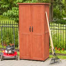 Leisure Season 24 In X 36 In X 72 In Vertical Storage Shed Vss3005 The Home Depot Wood Storage Sheds Diy Shed Plans Vertical Storage