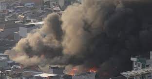 Kebakaran di tanah abang, kamis (8/4/2021) (foto: Rcdw3aonvecsxm