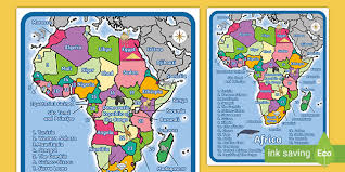This is an interactive map of the continent of africa. Africa Map With Words And Pictures Teacher Made