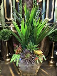 Yucca Plant With Succulents Designed By Arcadia Floral And Home Decor Yucca Plant Pool Landscaping Cactus Arrangement