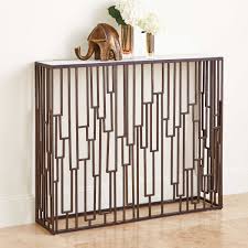 This shelf console is the perfect etagere bookshelf for use as an entryway or accent piece to keep small items within reach and add a touch of elegant decor. Global Views Shingle Hall Table White Marble 43 X 10 Console Table Gv992752
