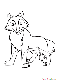 Coloriage Loup 07 Avec Tete A Modeler
