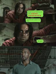 This is a collection of funny memes about bucky barnes, the winter soldier. Pin On 12 Funniest Winter Soldier And Falcon Memes That Will Make You Laugh Hard