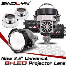 2 5 Bi Led Projector Lens H1 9005 9006 H4 H7 Led Light Lamps For Car Auto Lenses Headlight Retrofit Style W Wo An Led Light Lamp Led Projector Projector Lens