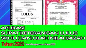 Skhu atau yang sering di sebut sebagai surat keterangan hasil ujian. Aplikasi Skhu Sd Tahun 2020 Youtube