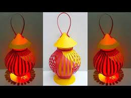 Diy Lantern Made From Paper Diy Room Decorations Idea Youtube Diwali Craft Diy Lanterns Hand Crafts For Kids
