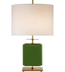 Kate Spade New York Beekman 28 Inch 75 00 Watt Green Table Lamp Portable Light In Cream Linen Small Green Table Lamp Table Lamp Lamp