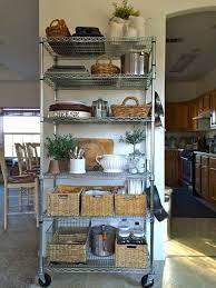 You could do this with one shelf too! No Pantry No Problem Kitchen Design Open Kitchen Style Kitchen Design