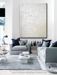 Custom Original Painting Abstract Pearl White Wall Art Coastal Decor Textured Sculpted Fine Art Living Room Decor Modern Contemporary Living Room Design Trendy Living Rooms