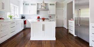 Shaker kitchen unit cupboard doors exposed wood grain effect white primed mdf. White Shaker Dark White Oak Thewoodloorsource Com