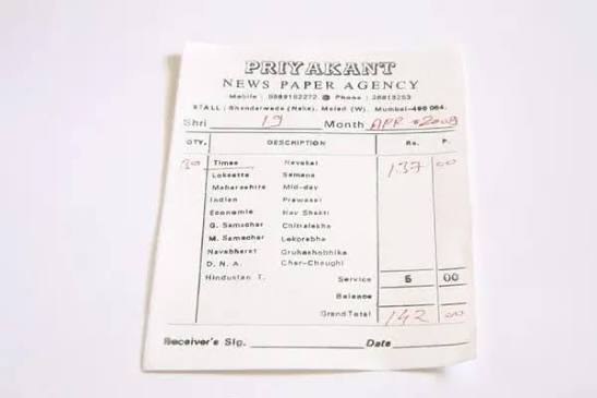 Framed Print of Vintage Print of Newspaper Bill Malad Bombay Mumbai. Framed Print from Alamy