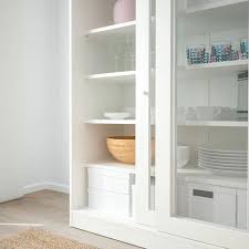Syvde Cabinet With Glass Doors White Ikea Glass Cabinet Doors Glass Shelves In Bathroom Ikea