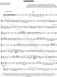 Havana piano sheet music camila cabello free download. Camila Cabello Feat Young Thug Havana Bb Instrument Sheet Music Trumpet Clarinet Soprano Saxophone Or Tenor Saxophone In G Minor Download Print Sku Mn0180129