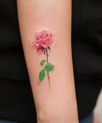 No Outline Tattoos Watercolor Rose Tattoos Inner Arm Tattoos