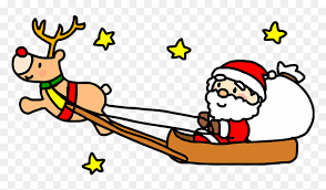Santa claus riding sleigh with helper. Christmas Santa Claus Reindeer Clipart Drawing Christmas Tree Sleigh Santa Claus Hd Png Download Vhv