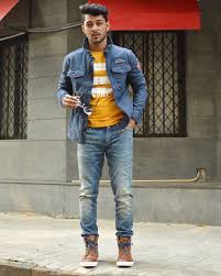 Men S Fashion Street Style India Airforce Jacket Yellow T Shirt Ripped Denims Converse Mens Street Style Mens Fashion Suits Business Mens Fashion Sweaters 100% bamboo cotton fiber cloth tshirt in bulk wholesale private label logo printed t shirt. mens fashion suits
