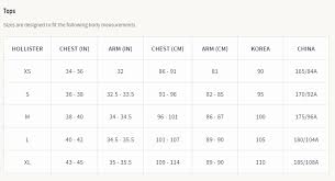 39 Explanatory Hollister Jacket Size Chart