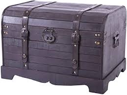 5 out of 5 stars. Amazon Com Antique Style Black Wooden Steamer Trunk Coffee Table Home Kitchen