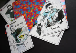 Watch some of the videos here: Souvenir Card Deck To Play Mafia On Behance
