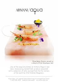One Of The Exquisite Dishes On Armani Aqua S New Menu Showcasing Market Fresh Produce Seasoned With A Selection Of Salts S Foodie Crush Armani Aqua New Menu