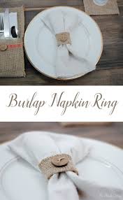 Beautiful burlap holiday napkin ring. How To Make A Burlap Napkin Ring From Burlap Ribbon