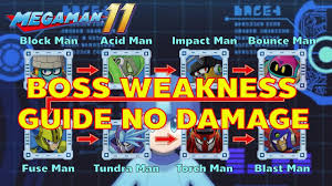 Mega Man 11 Boss Weakness Guide No Damnage
