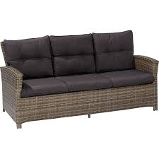 Mvpower polyrattan garten sofa lounge couchsitzgruppe loungerattan gartenmoebel sets 5 aus polyrattan bei hoeffner begeistern. Lounge Sofa Vermont 3 Sitzer Aus Polyrattan Shadow Dark Night Kaufen Bei Obi