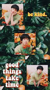 Bts Jin Kim Seokjin Green Wallpaper Aesthetic Imagens Bts Kim Seokjin Seokjin