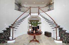 However, the designed can be scaled up or down based on your top diameter and/or desired table height. Modern Foyer With Double Staircase And Large Circular Table Stock Photo Picture And Royalty Free Image Image 6732980