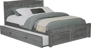 The dhp rose storage twin upholstered bed may be a good choice if you're looking for something with a modern appearance. Kids Portside Gray 4 Pc Full Platform Bed With Twin Storage Trundle Rooms To Go