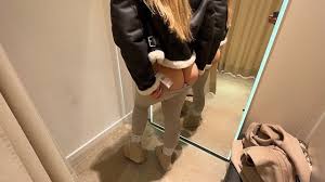Shopping Day! German girl risky fucking and public blowjob in changing room  with nike socks