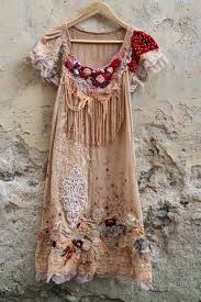 The Elf Maiden Soft Romantic Bohemian Influenced Dress Or Tunic Hand Embroidered And Beaded Wearable A Shabby Chic Dress Shabby Chic Clothes Upcycle Clothes