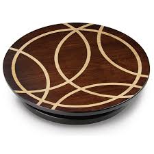 Puersi rustic farmhouse wood lazy susan turntable, perfect for table centerpiece, 13 inch distressed wooden round tray, decoration of coffee bar, kitchen, dining room, bathroom (white) $49.99. World Menagerie Brickner Intersecting Lines Lazy Susan Reviews Wayfair